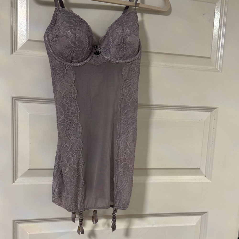 Victoria's Secret Lace Chemise in Lavender Gray